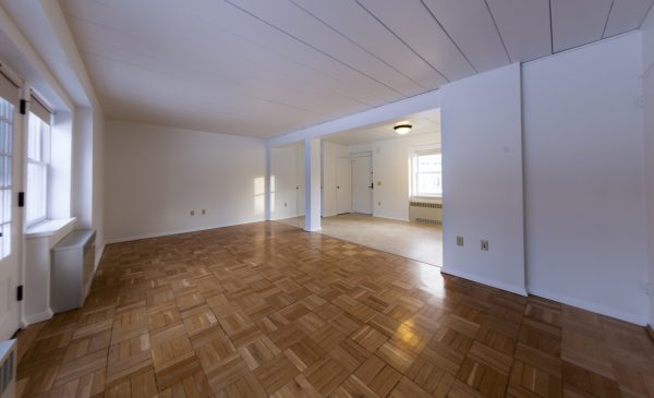 The dining room in a 3 Bedroom University Houses apartment.