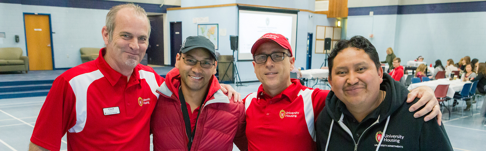 University Apartments staff at a training event