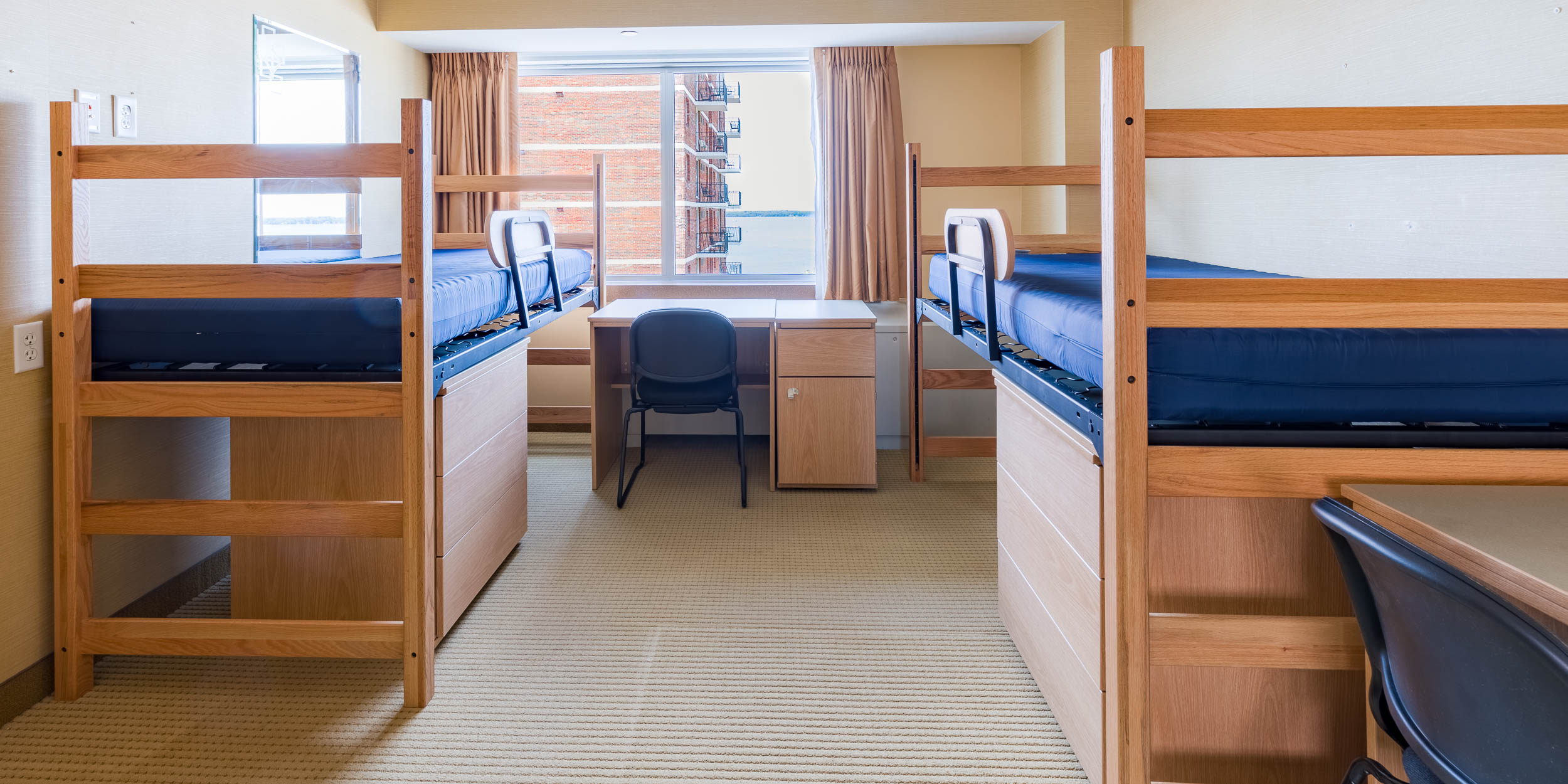 A double room in Lowell with a view of Lake Mendota