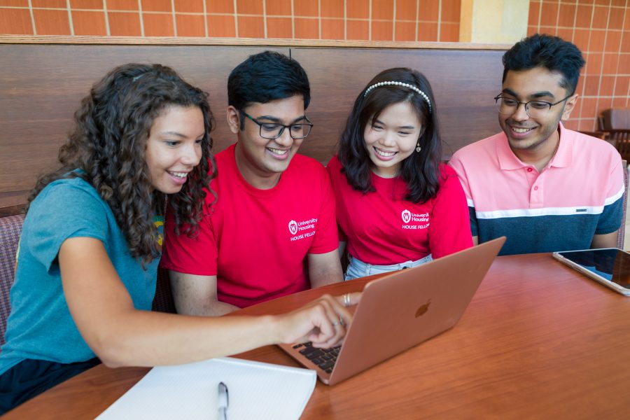 Students studying