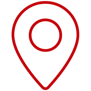 Red location point line icon