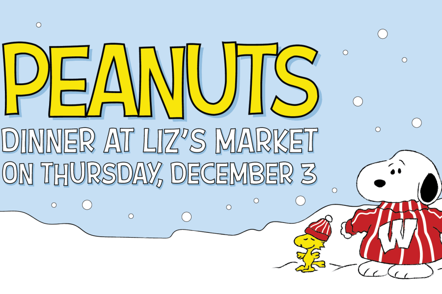 Peanuts the cartoon themed dinner at Liz's