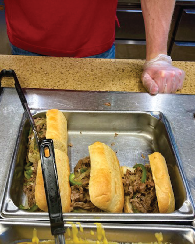 Carson's Philly Cheesesteak Day food