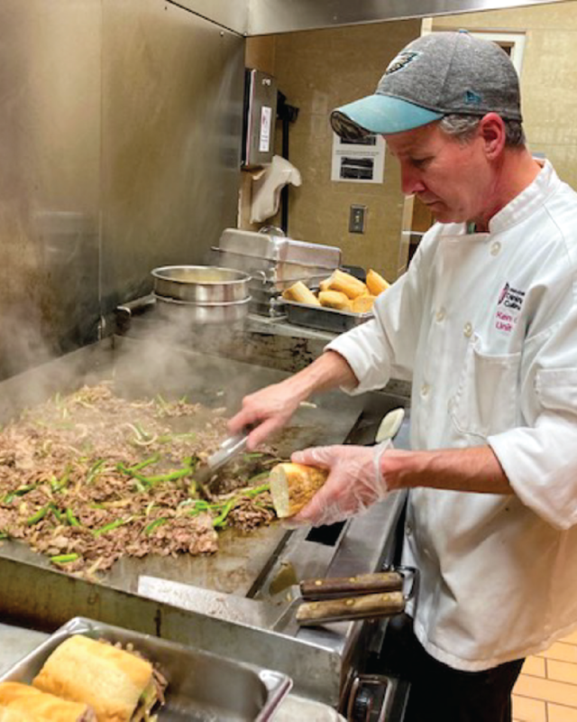 Carson's Philly Cheesesteak Day Chef Cooking