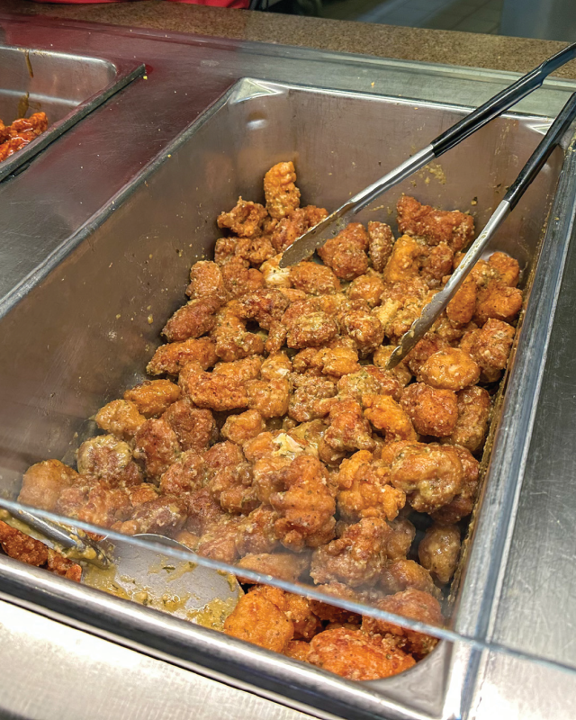 Wings and Rings event food