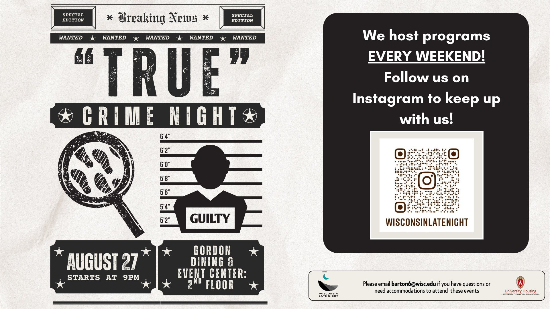 True Crime Night promotional image