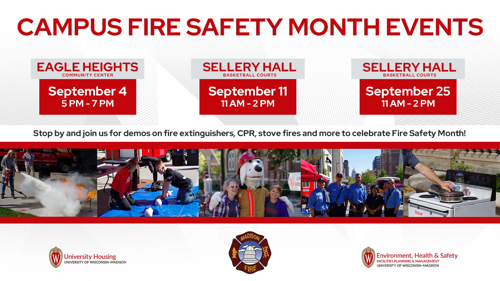 Campus Fire Safety Month events promotional image