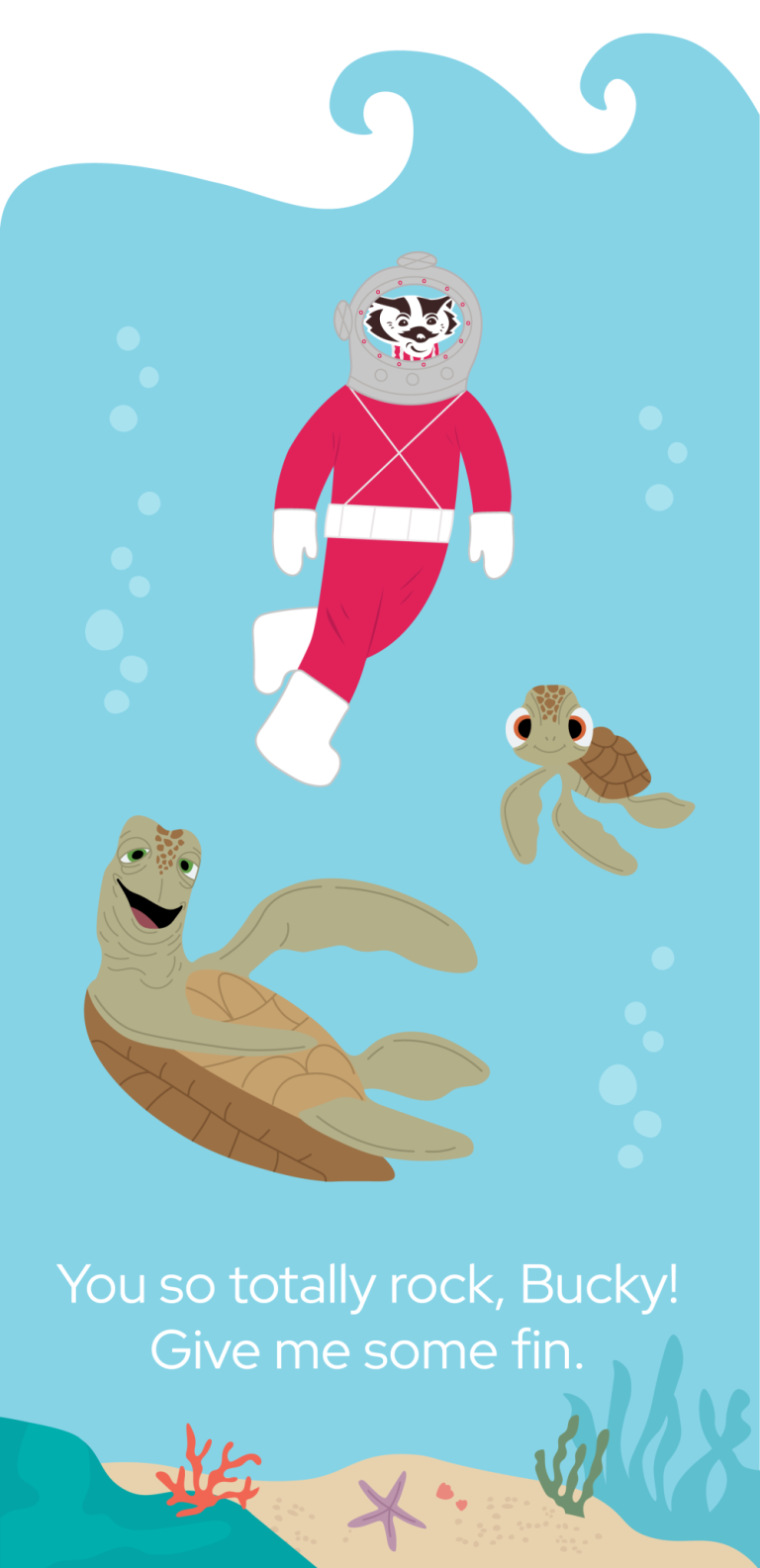 You so totally rock, Bucky! Give me some fin.