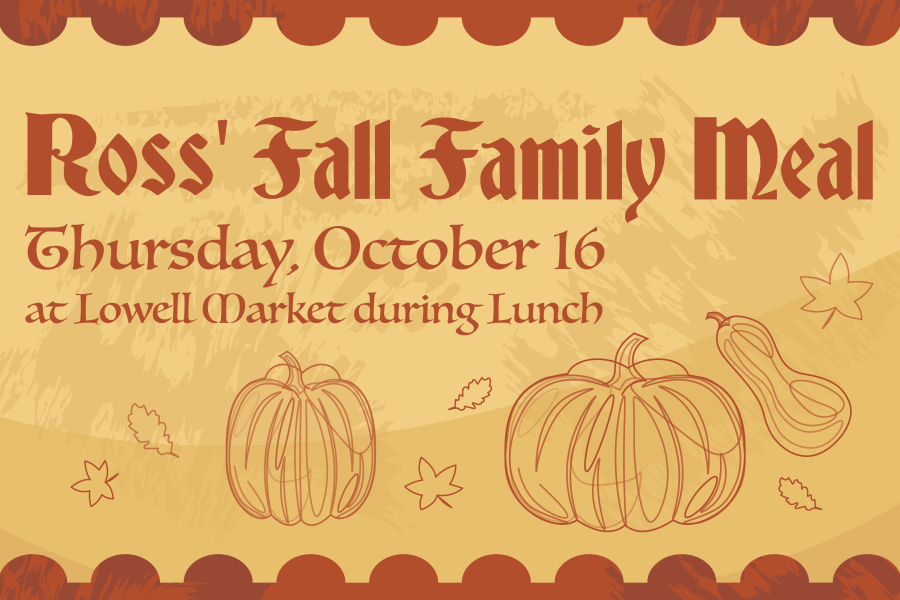 Ross' Fall Family Meal at Lowell Market event design