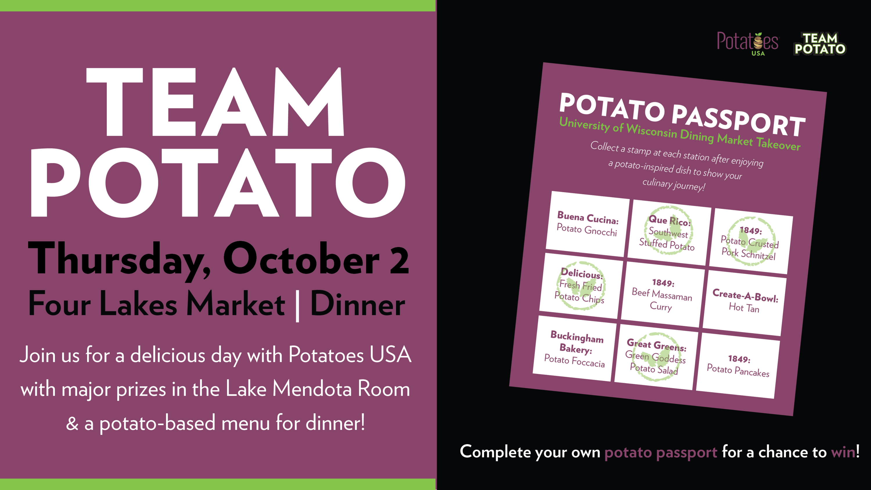 Potatoes USA Team Potato Event Design