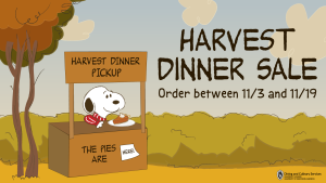 Harvest Dinner Sale design with Snoopy