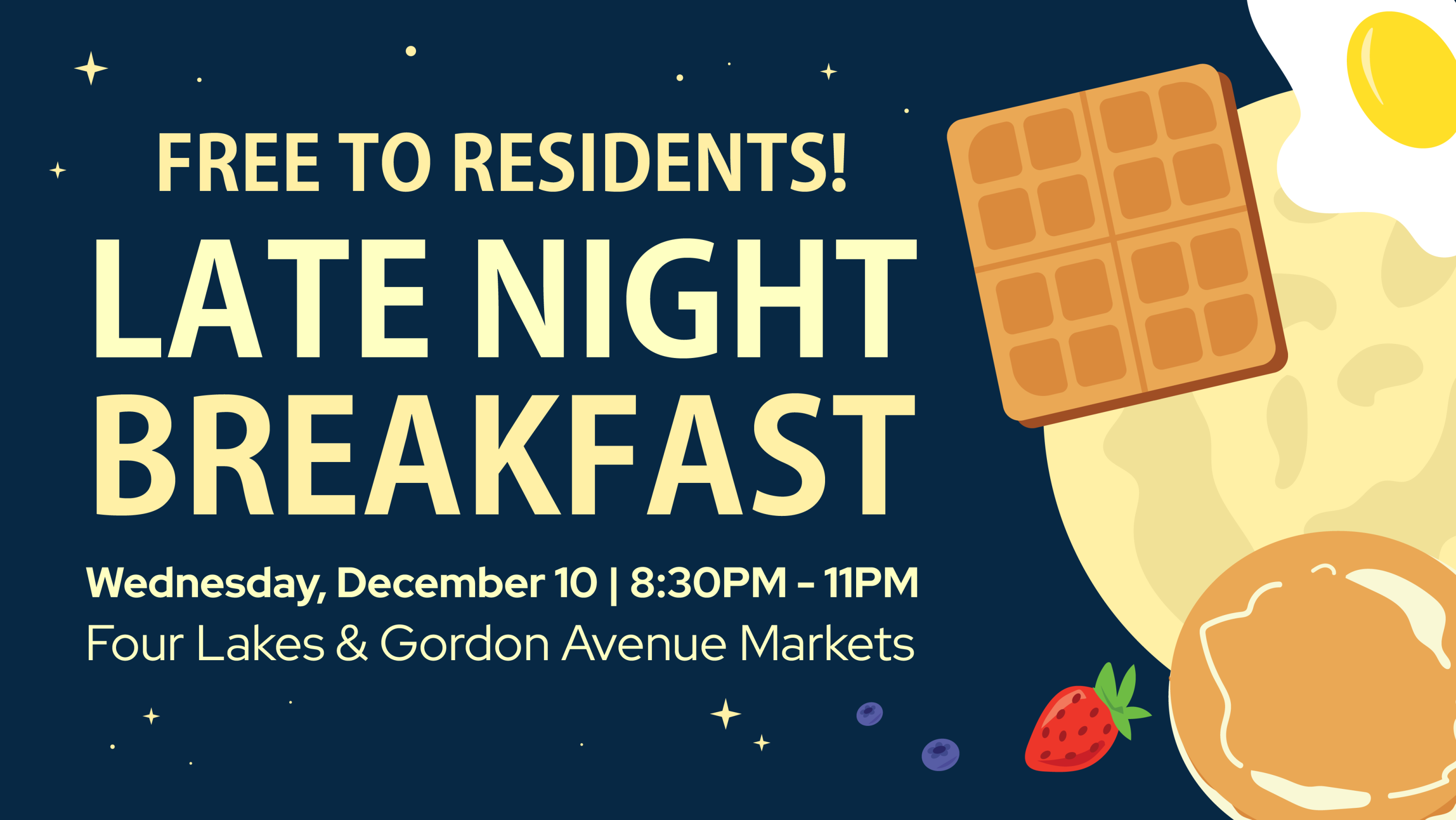 Late Night Breakfast event design