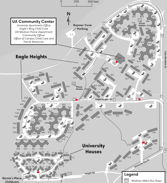 map of snow barrels at UA