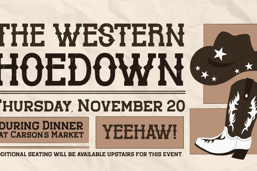 The Western Hoedown special event at Carson's Market design