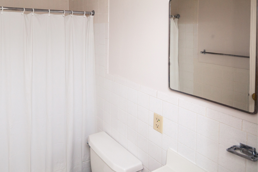 Bathroom in an apartment in Harvey Street.