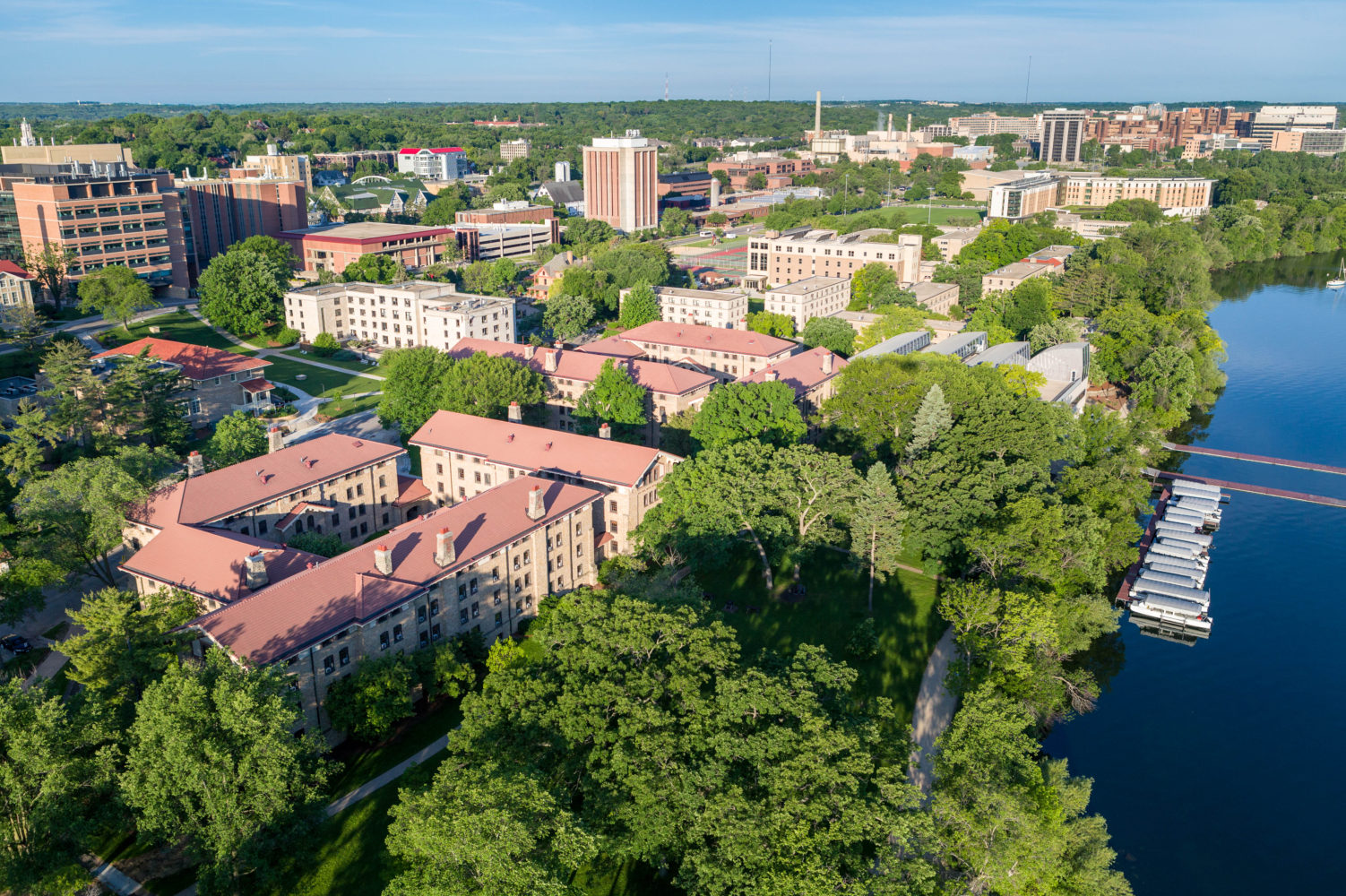 An aerial view of the Lakeshore Neighborhood