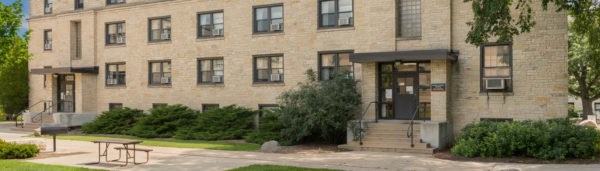 Exterior view of Humphrey Hall in summer