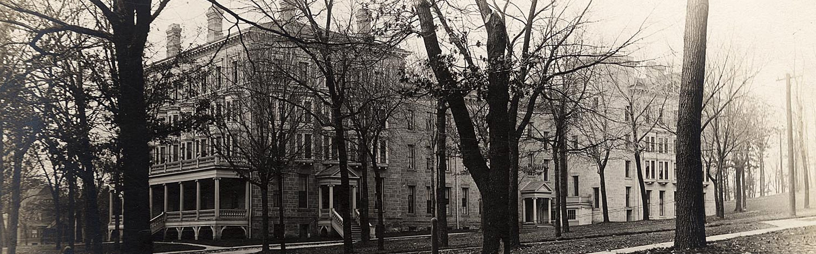Historical photo of Ladies Hall from the late-1800s