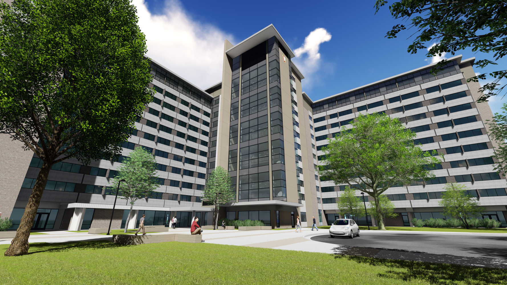 Rendering of Witte's new link and courtyard