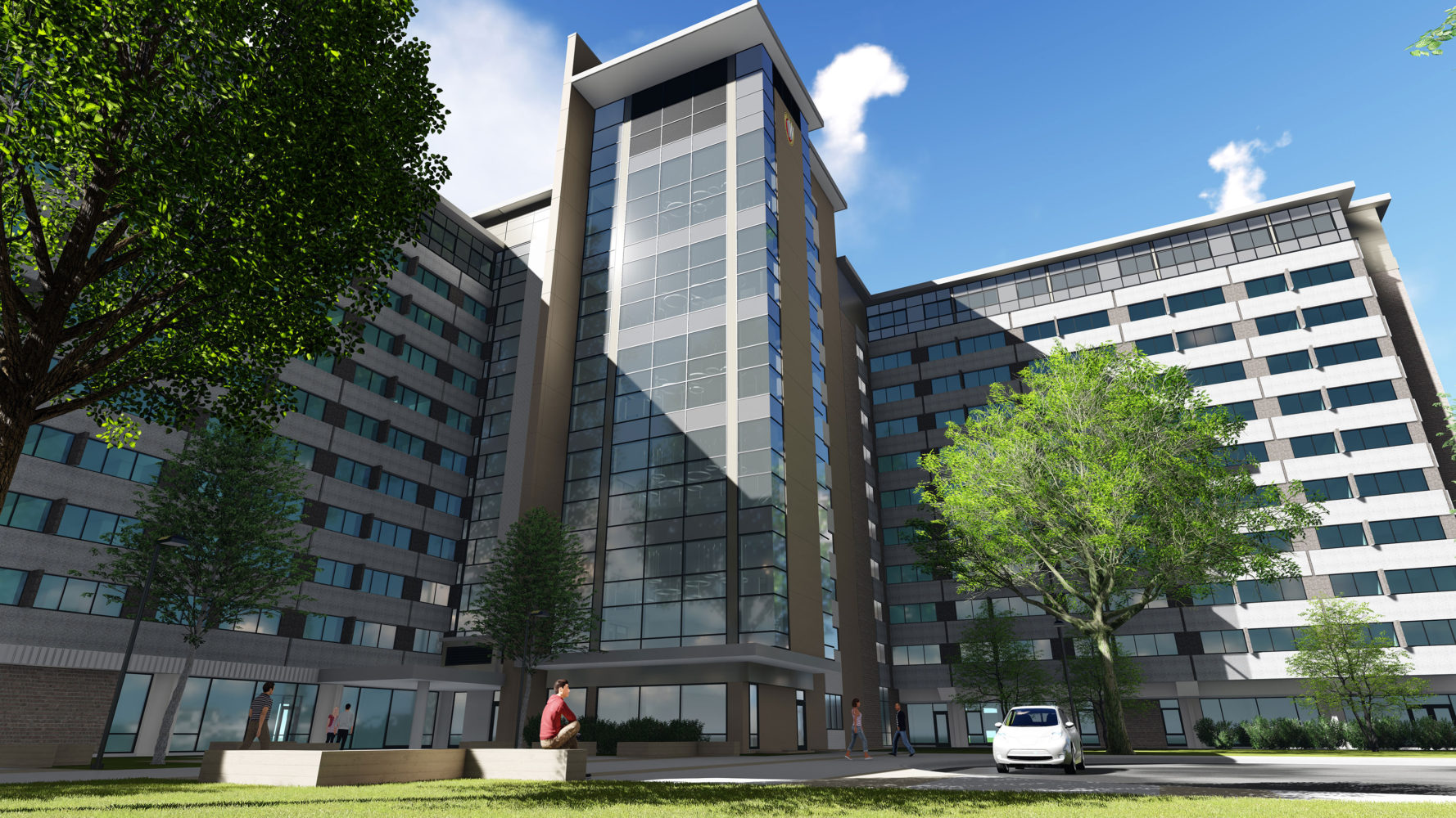 Rendering of Witte's new link and courtyard