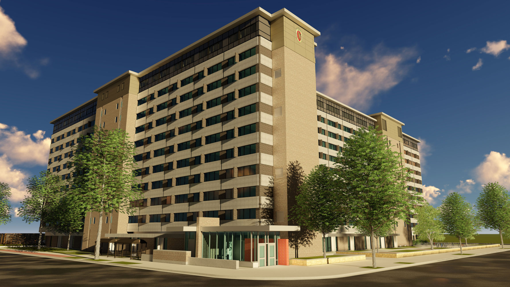 Rendering of Witte's northwest exterior
