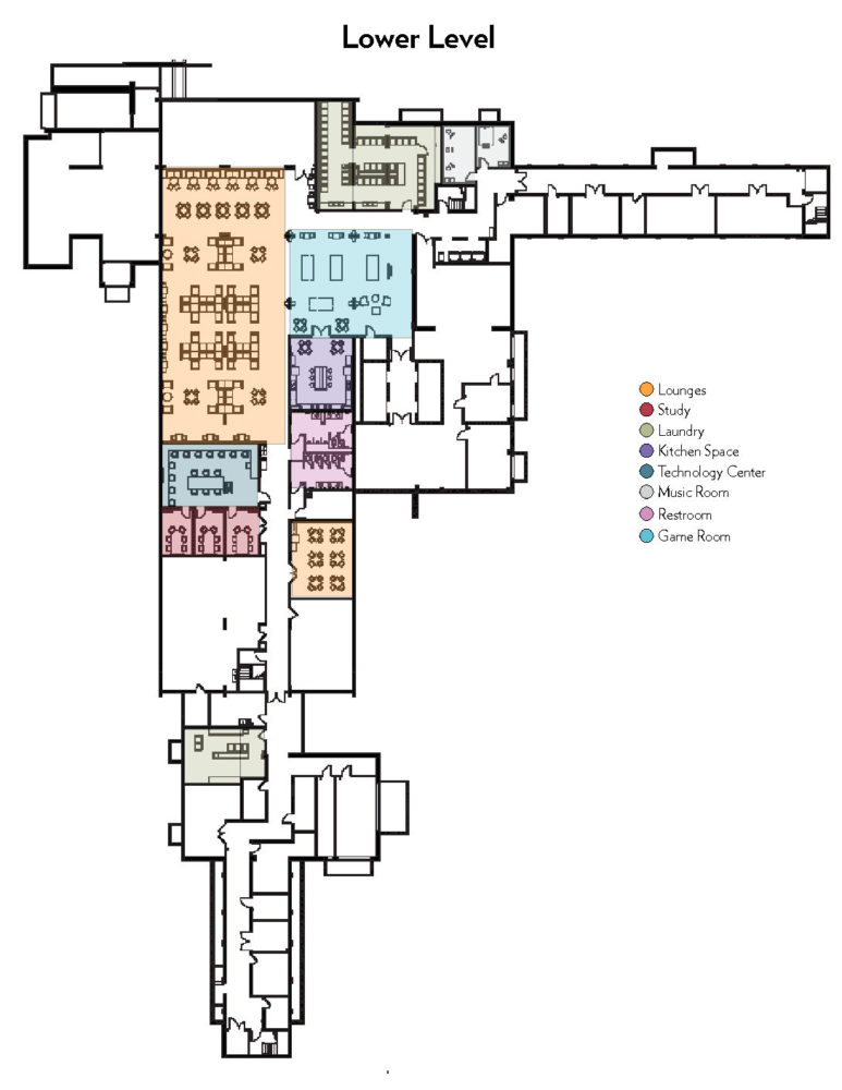 Witte lower level floor plan