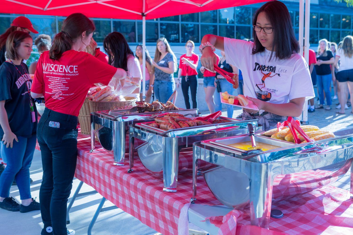 Students at a WISE luncheon