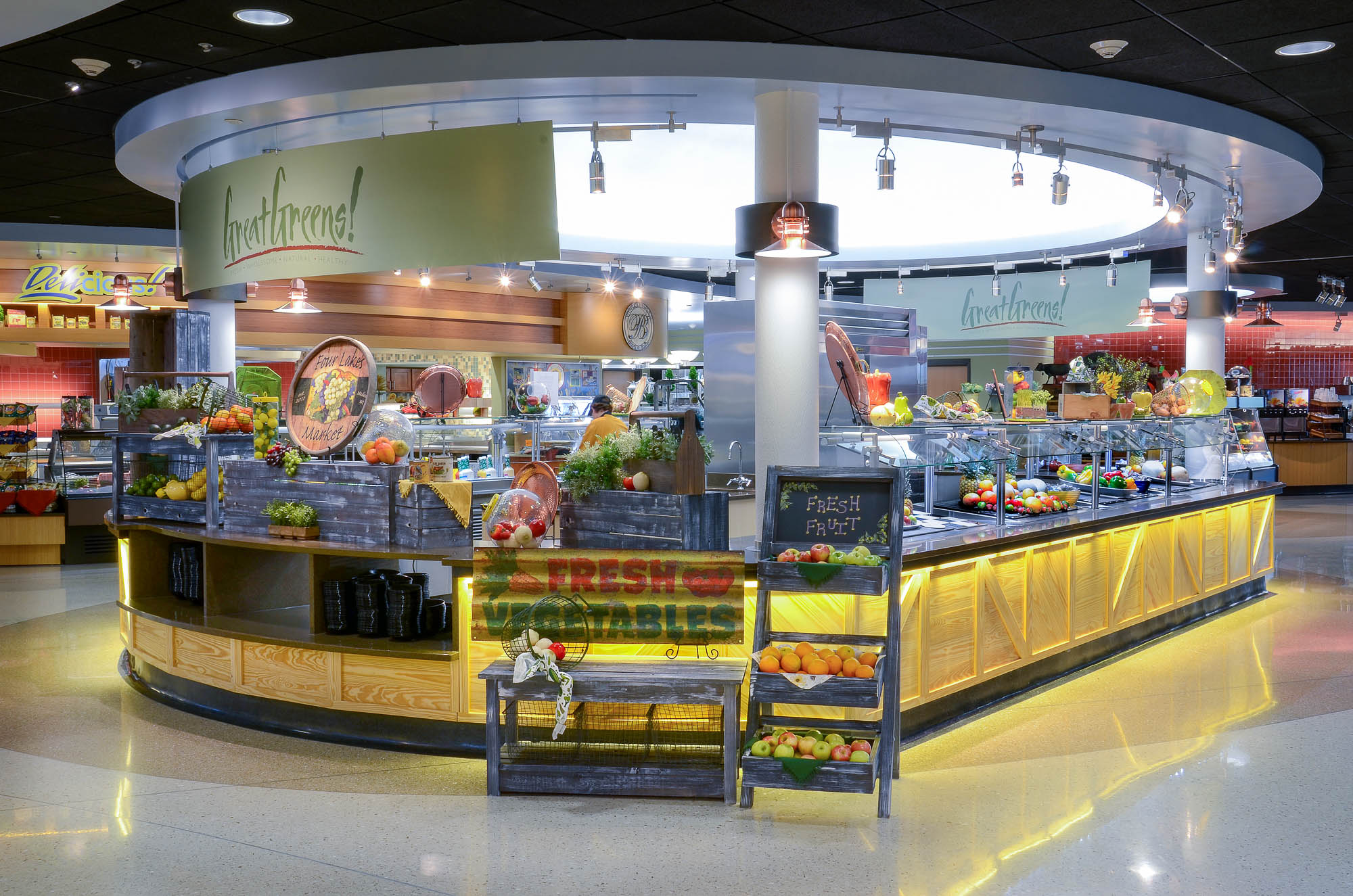 Four Lakes Market's salad station