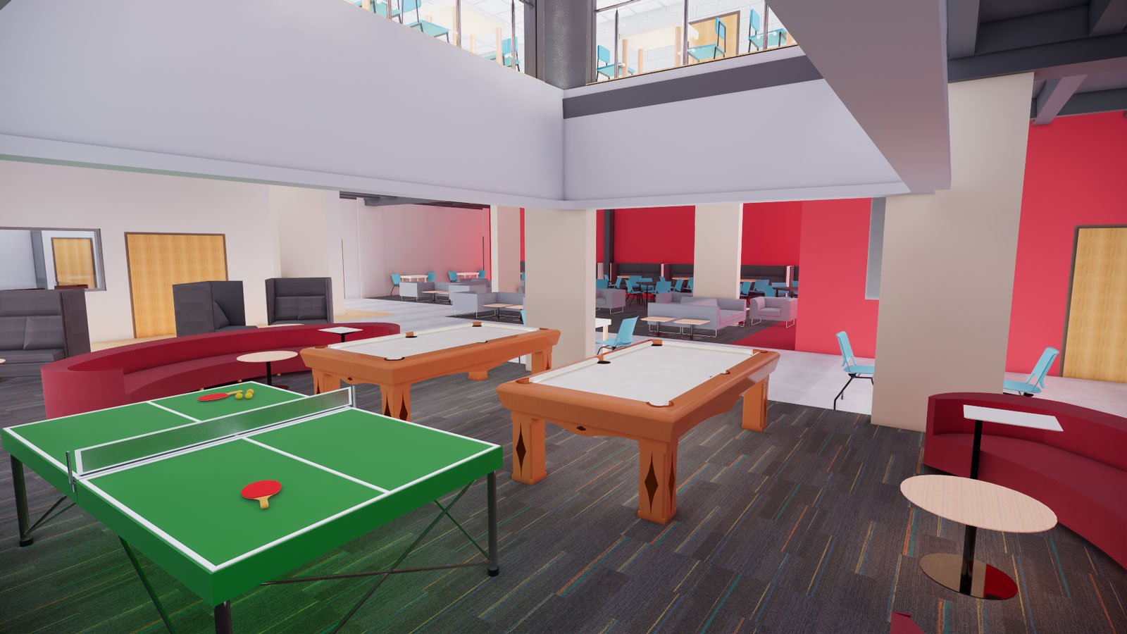 Rendering of the Sellery Hall renovation's basement