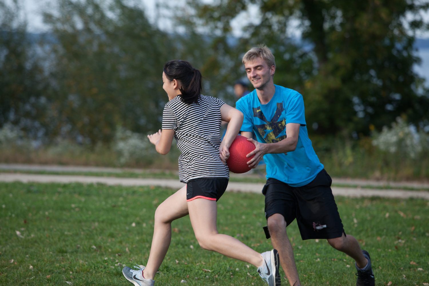 BLC residents play kickball