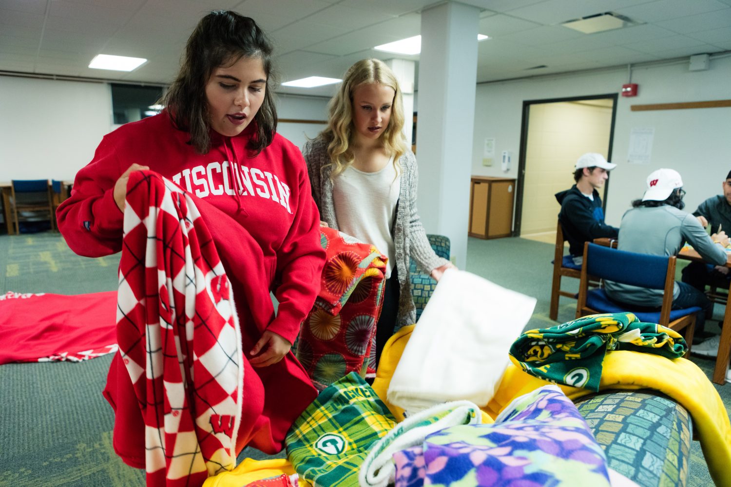 BLC residents making quilts