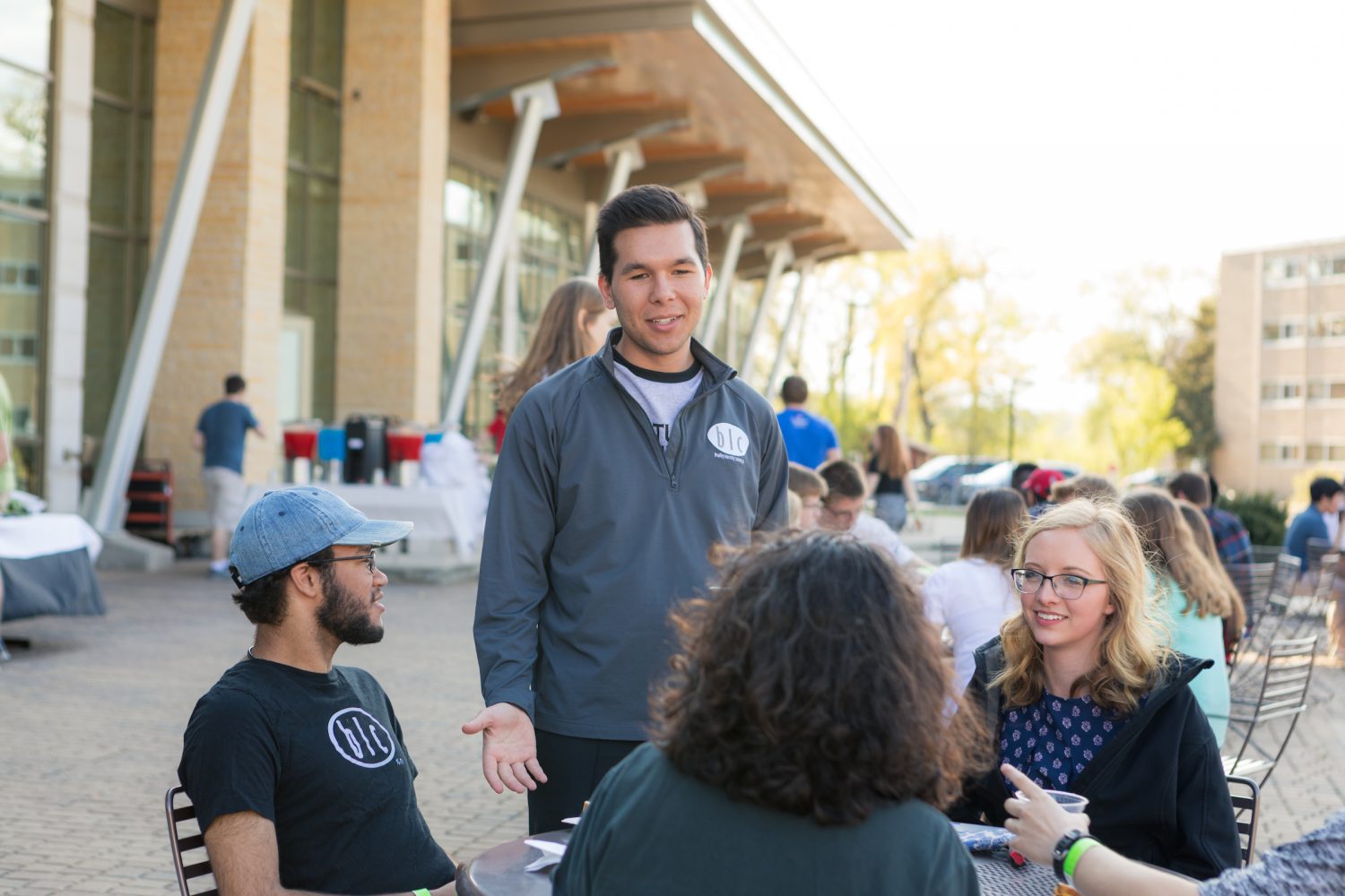 BLC residents chatting at Devocation