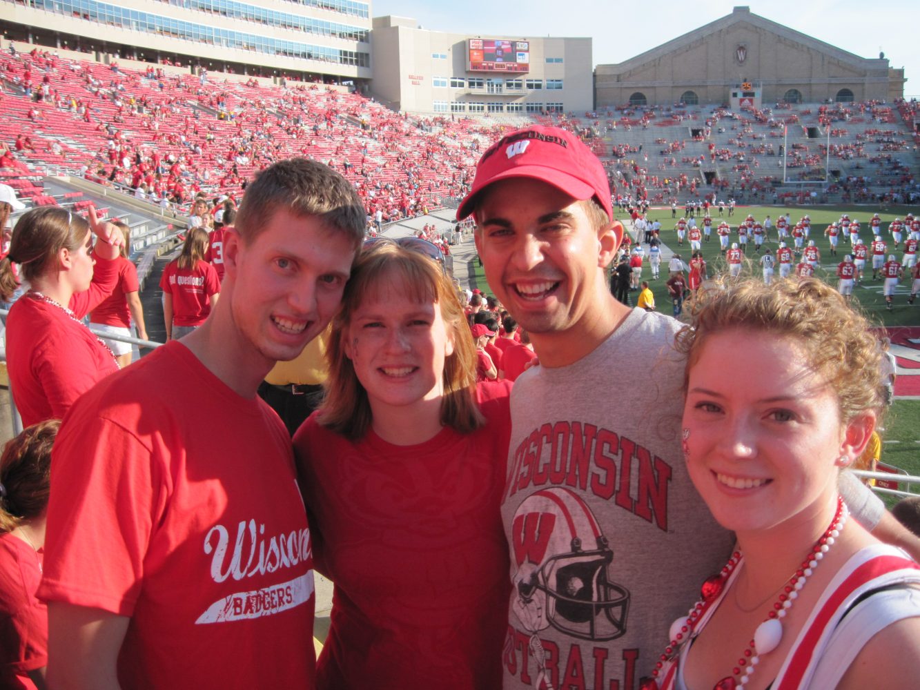 BLC students at Badger football game