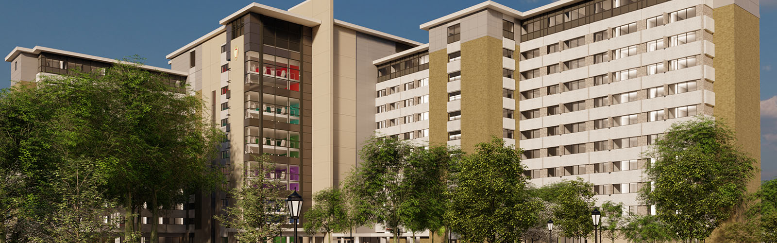 Rendering of Sellery Hall renovation project exterior