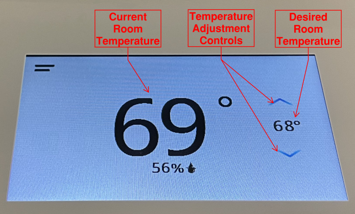 Diagram of thermostat in Sellery