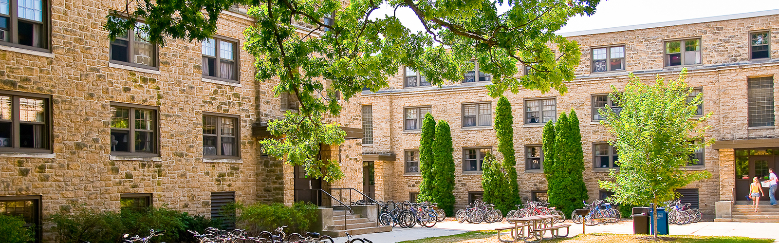 Kronshage Hall exterior in summer