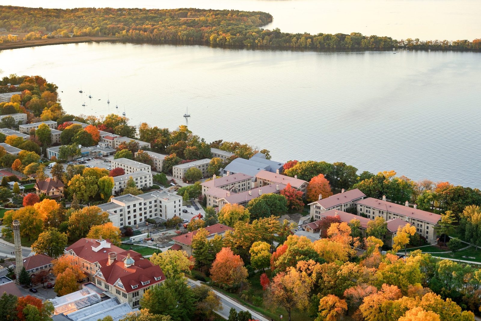 campus aerial fall