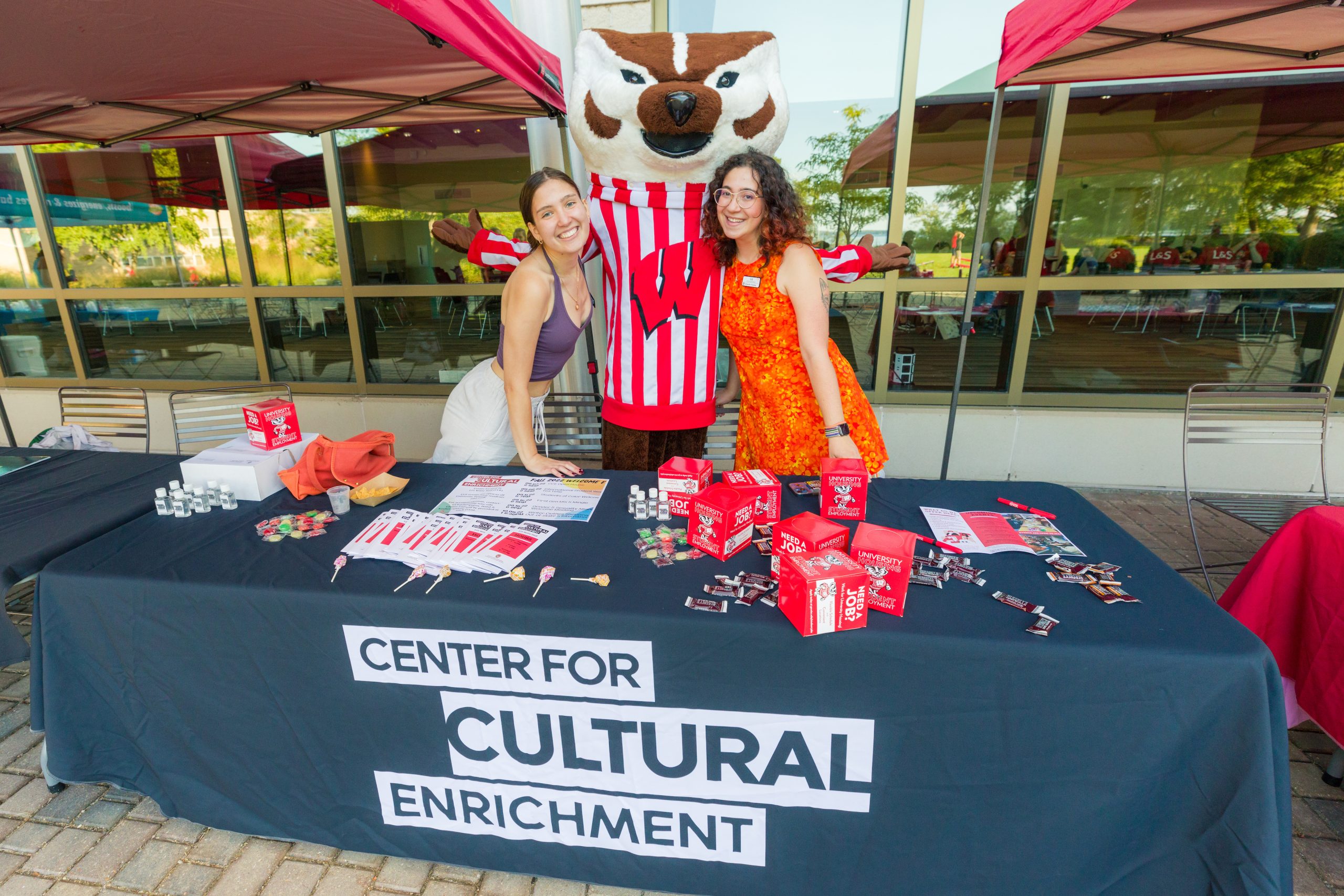 Students at sitting at the CCE table