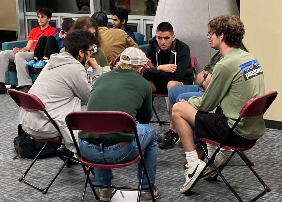 CRC students in small group.