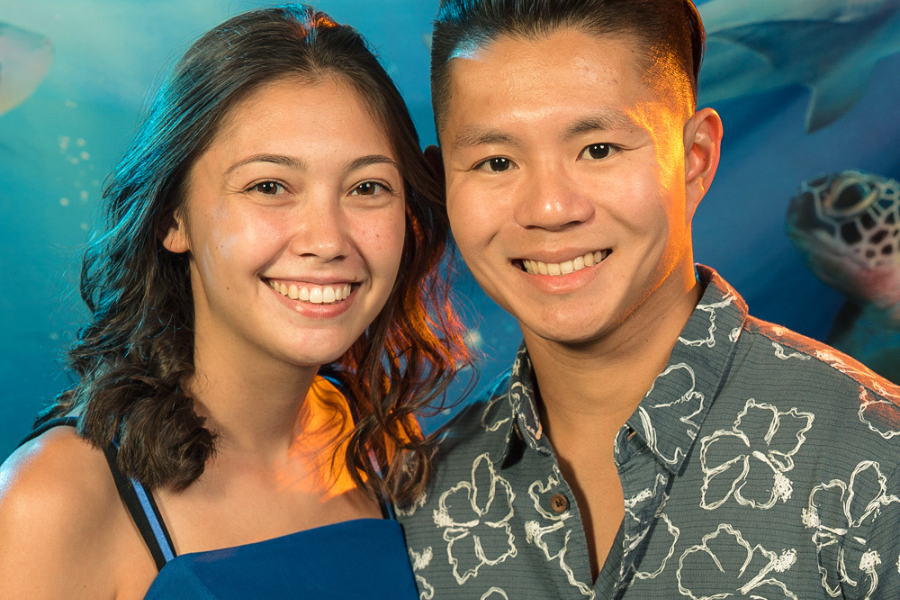 UA Residents smiling at camera at the family prom event
