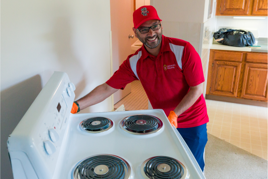 UA Facilities Custodian cleaning