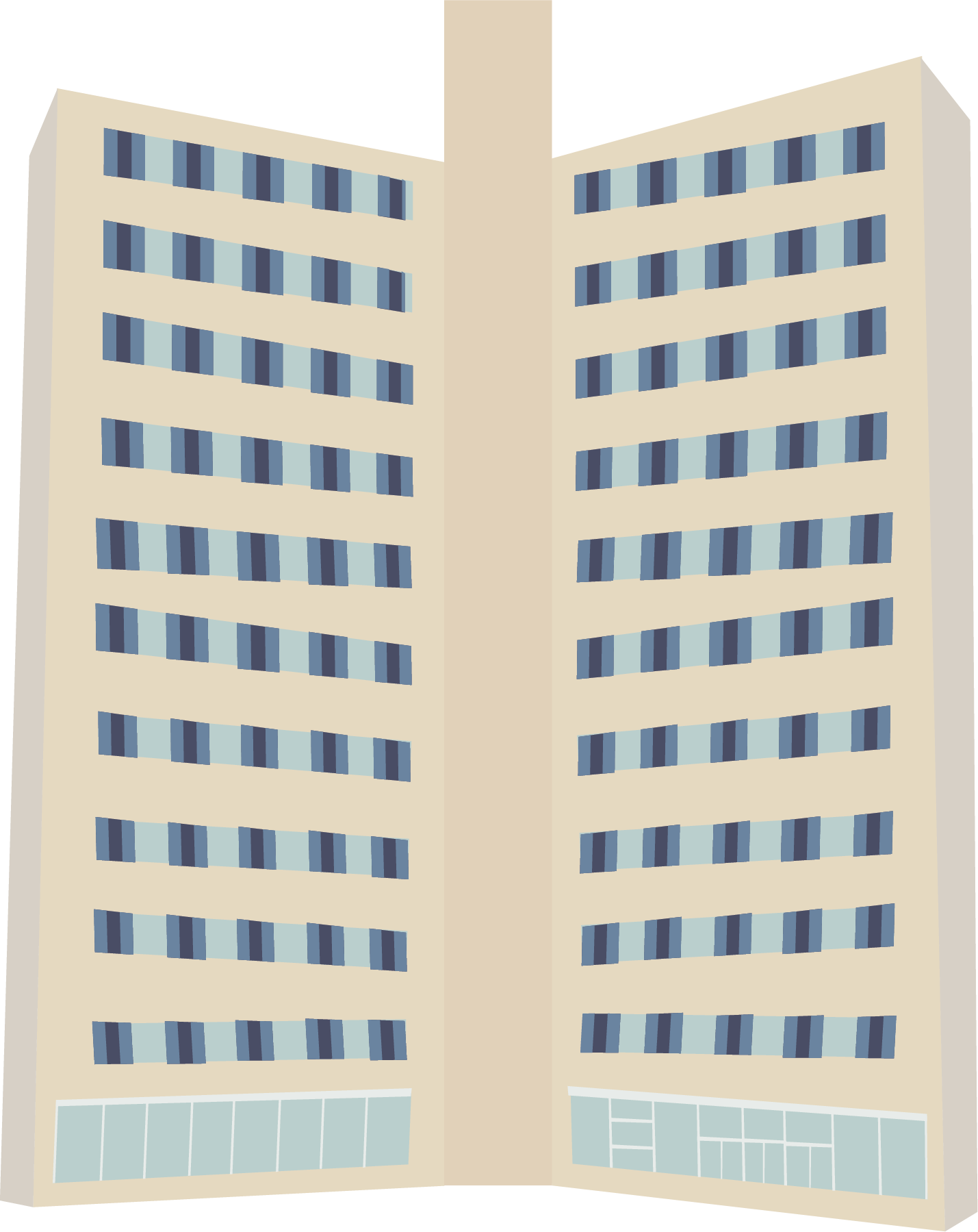 Digital drawing of Chadbourne Residence Hall