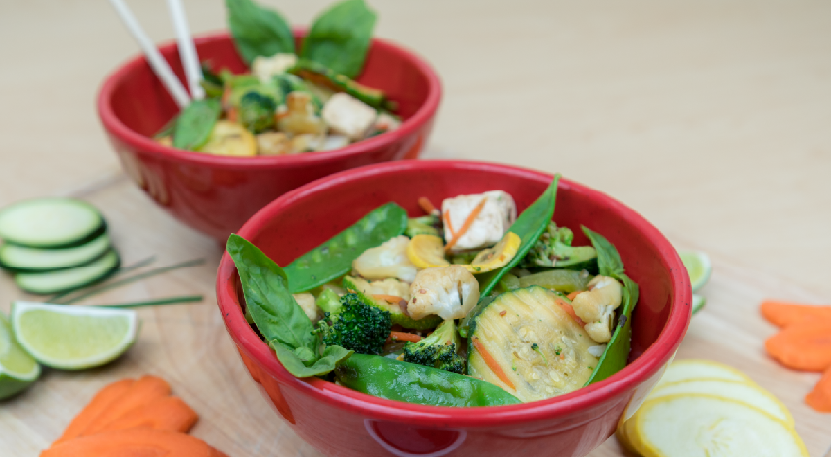 two salads food photography