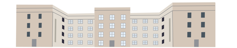 Digital drawing of Slichter Residence Hall