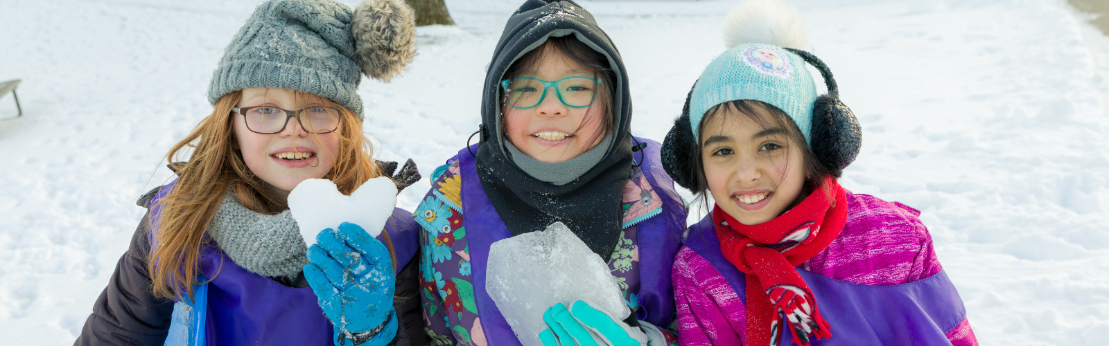 Eagle's Wing students sledding in the winter