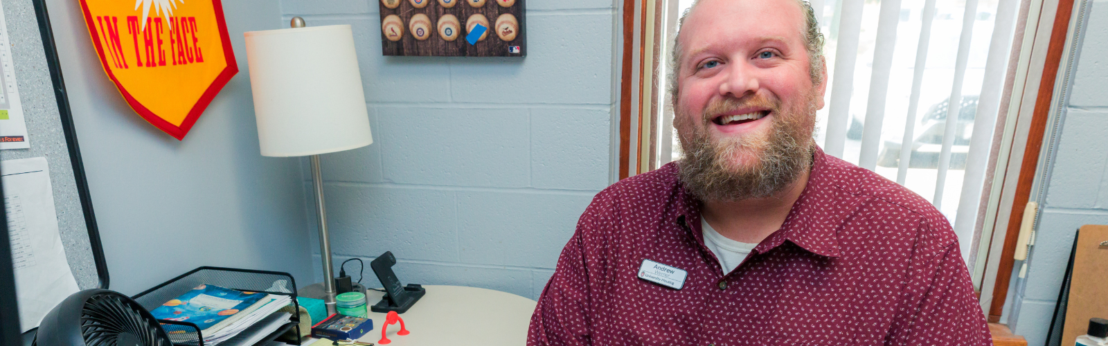 UA Employee Andrew in his office