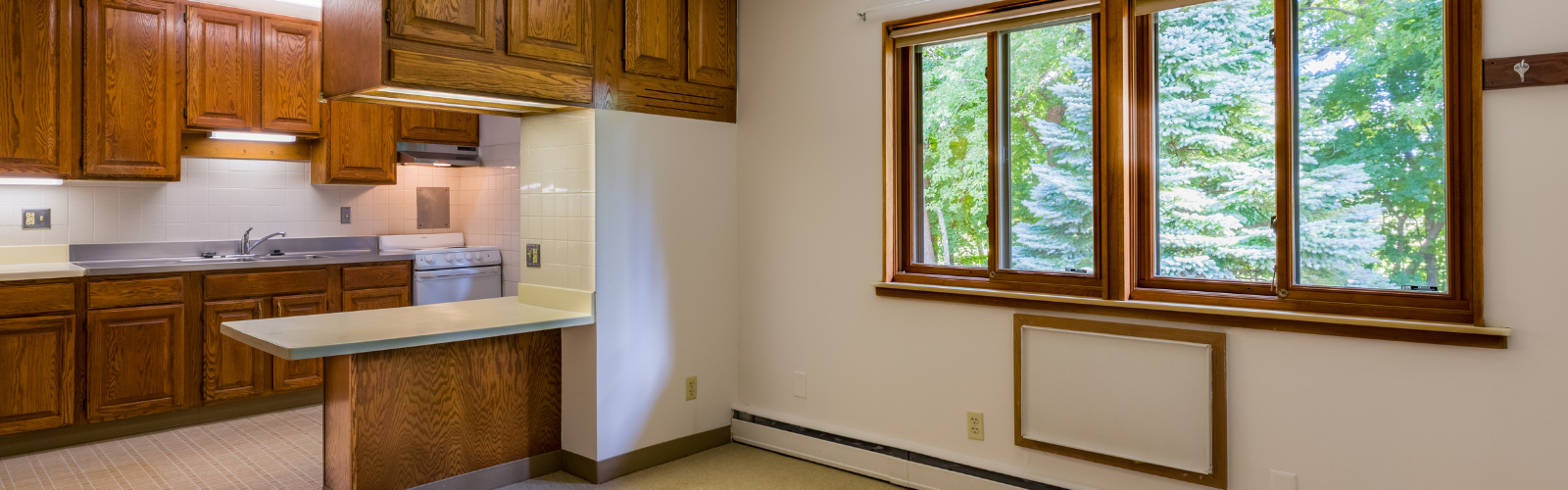 Interior kitchen of Eagle Heights 100's