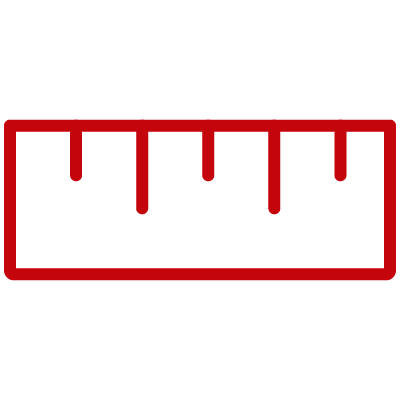 Red ruler icon