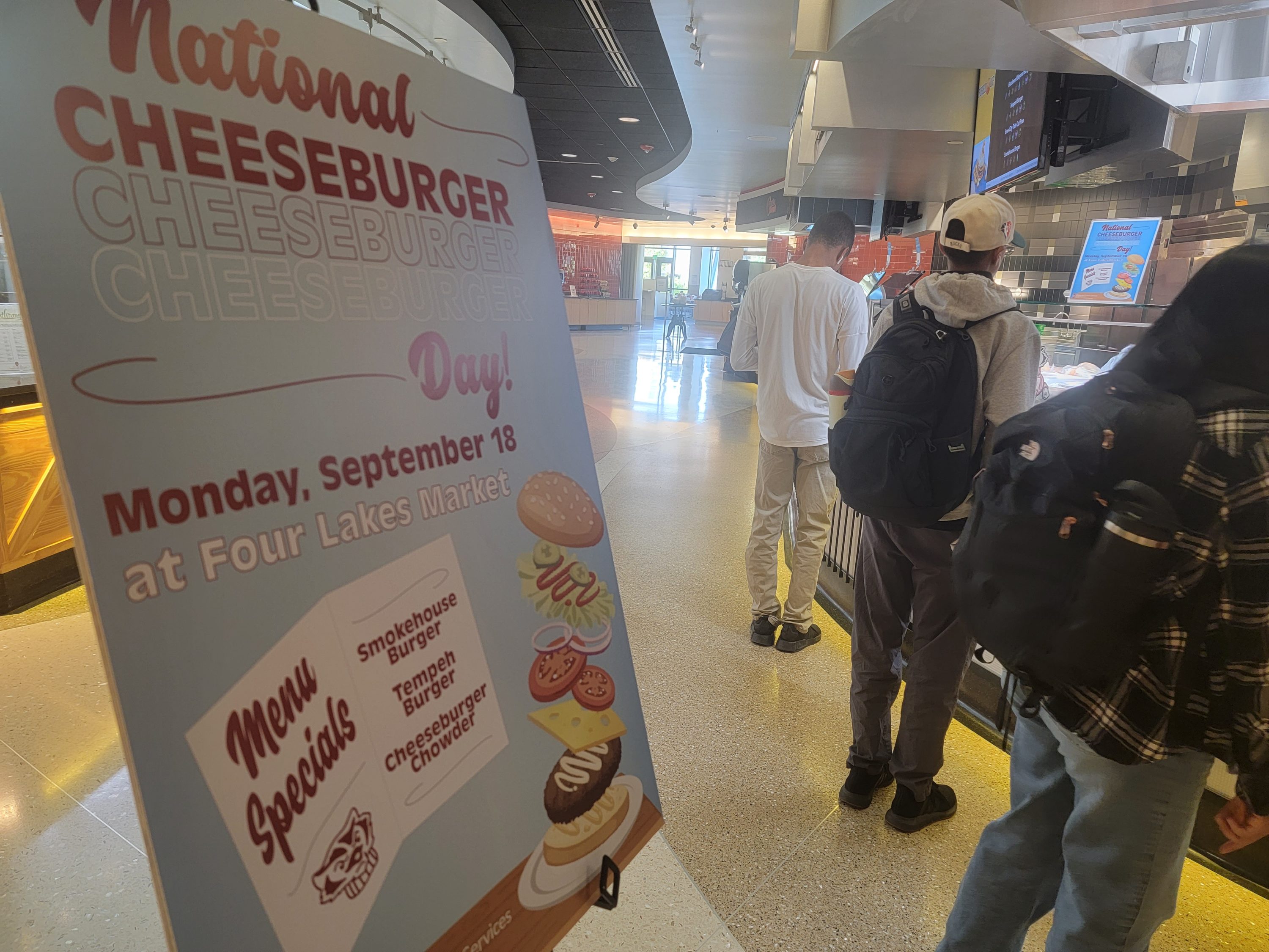 National Cheeseburger day special event at Four Lakes