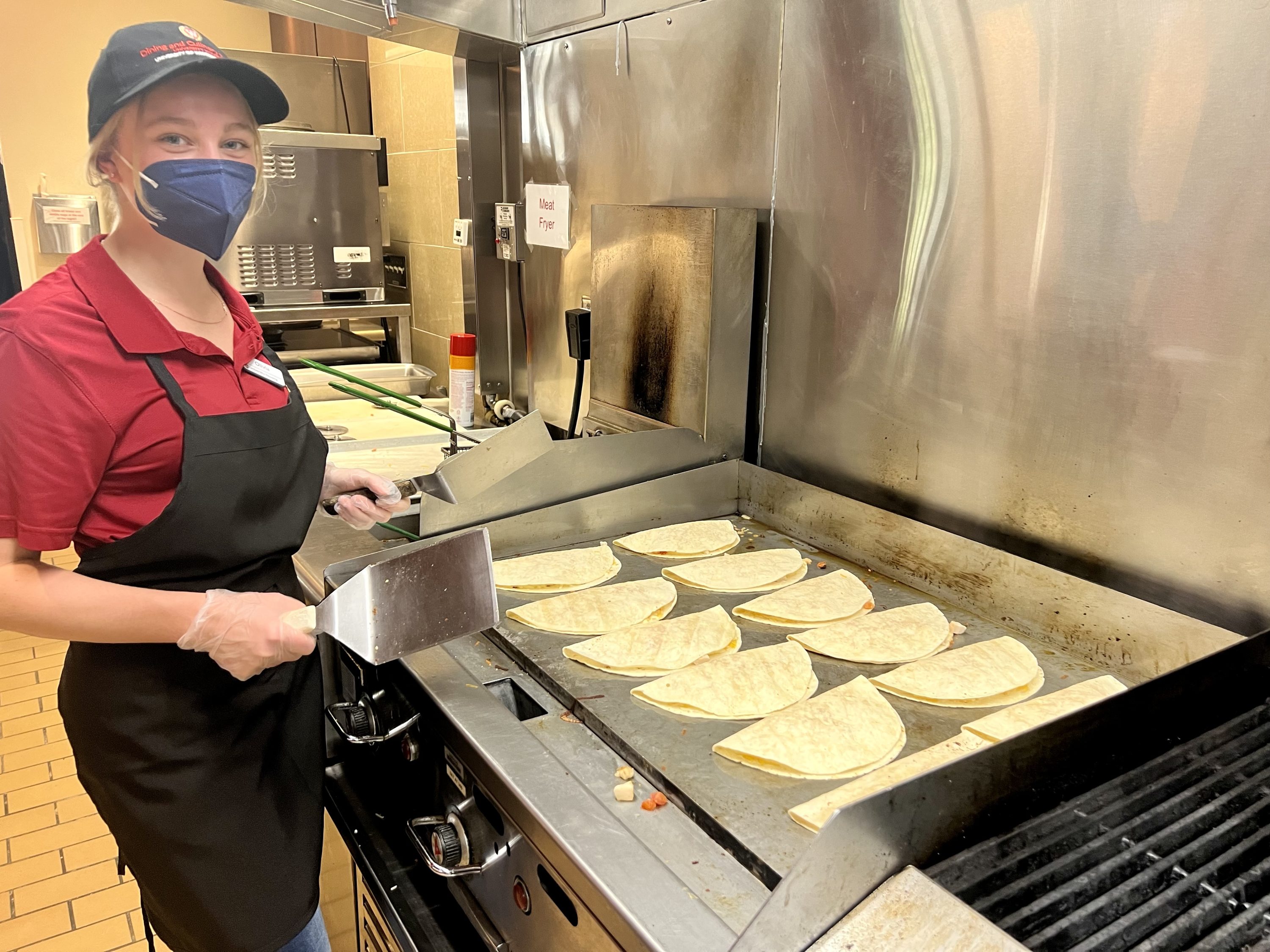 Flipping quesadillas